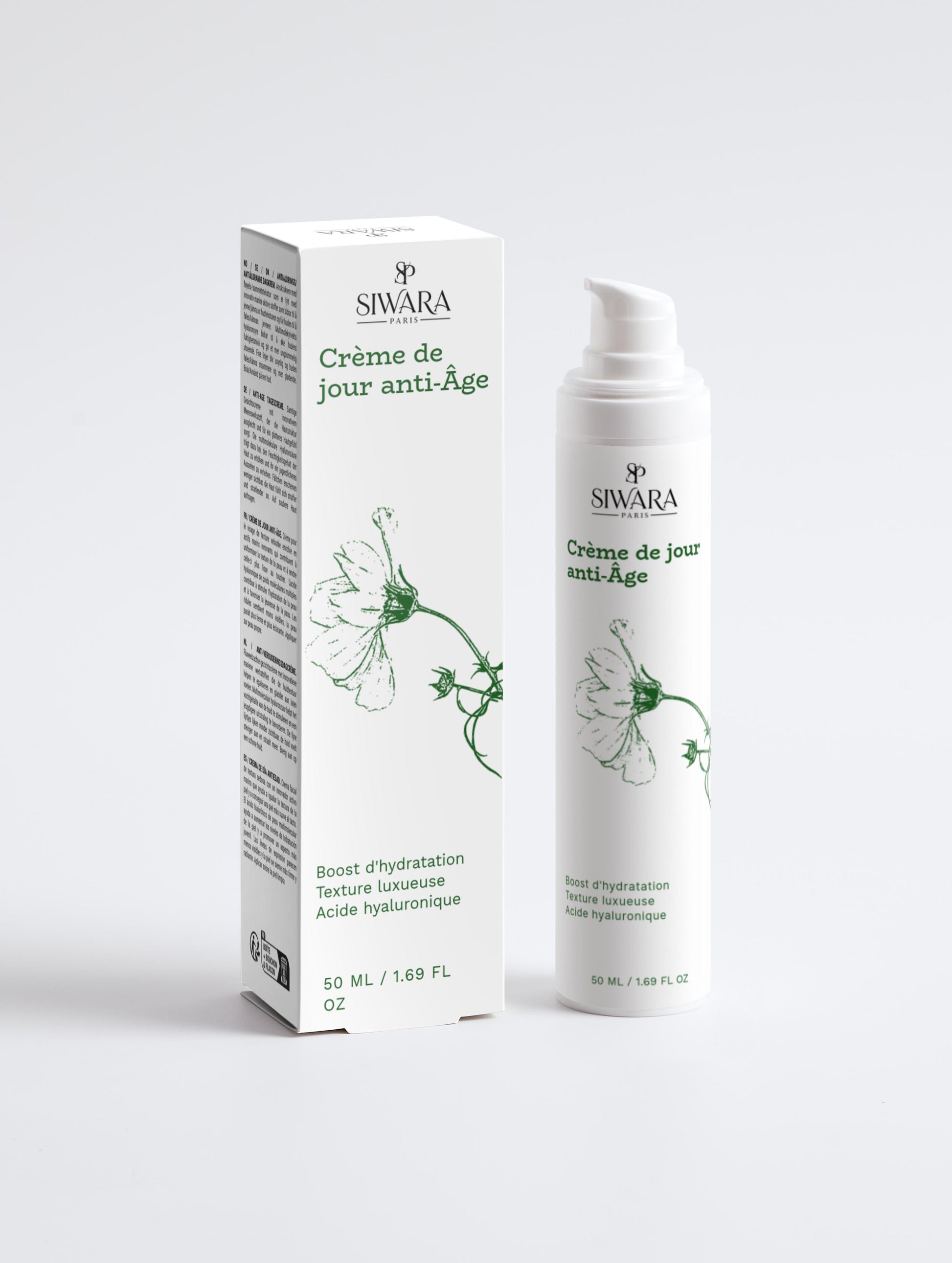 Crème de jour anti-âge SIWARA PARIS pour réduire rides et ridules et hydrater la peau